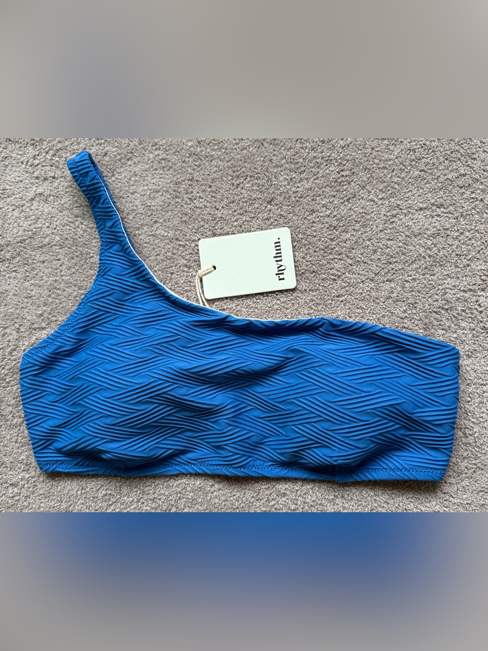 Rhythm - Maldives Asymetric Swim Bikini Top - Cobalt